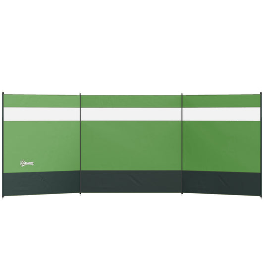 Camping Windbreaks with Clear Windows , 440 x 140cm, Army Green