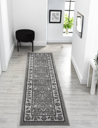Obsidian Modern Low Pile Area Rug - Classical Traditional Design