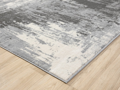 Obsidian Modern Low Pile Area Rug - Craft Abstract Design