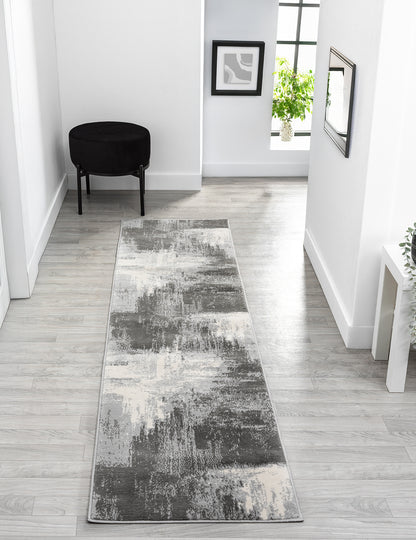 Obsidian Modern Low Pile Area Rug - Craft Abstract Design
