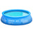 Inflatable Family Swimming Pool, Family-Sized Round Paddling Pool w/ Hand Pump for Kids, Adults, Outdoor, Garden, 274cm x 76cm, Blue