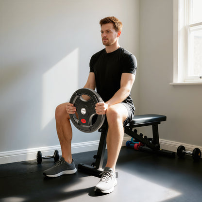 20kg Olympic Weight Plate, Weight Plate Disc with Tri-Grips