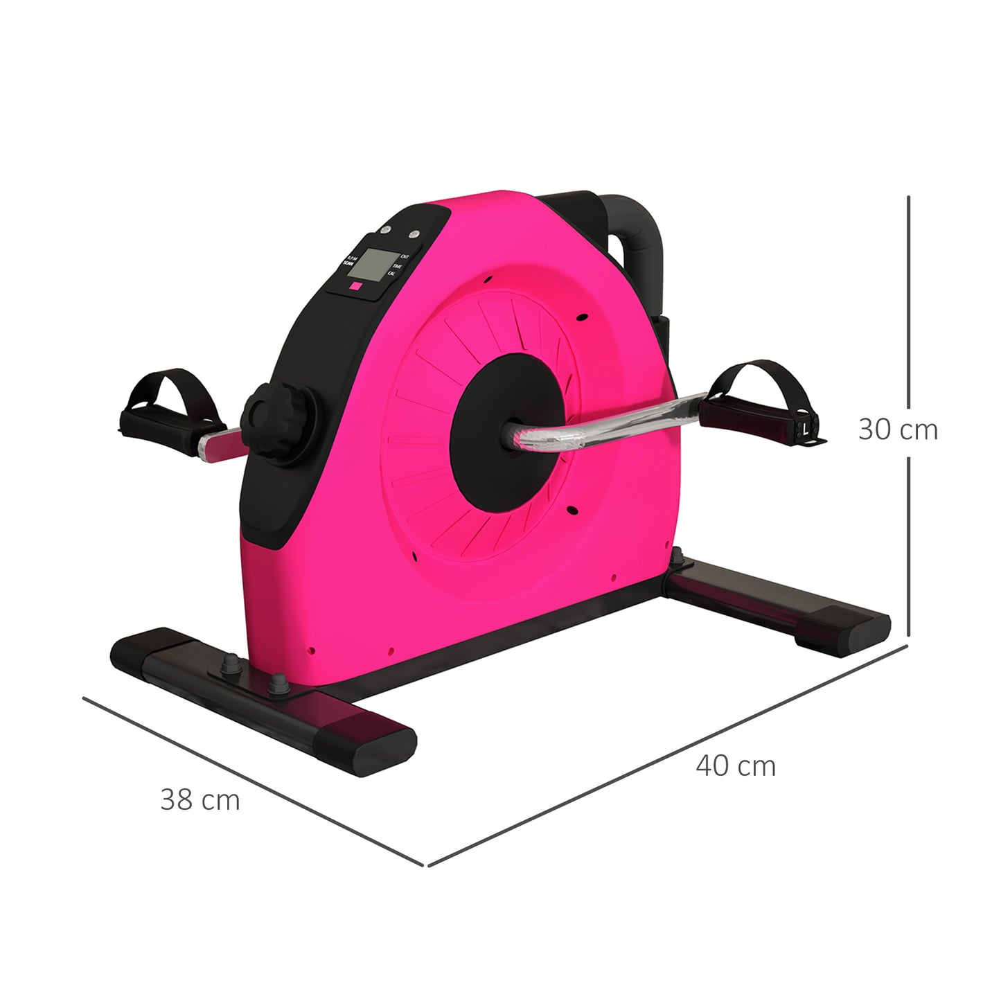 Mini Exercise Bike Under Desk Bike for Legs and Arms Workout, Red