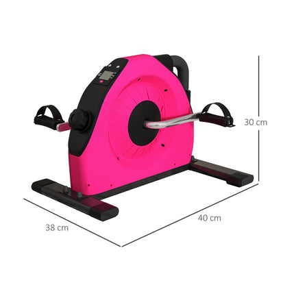 Mini Exercise Bike Under Desk Bike for Legs and Arms Workout, Red