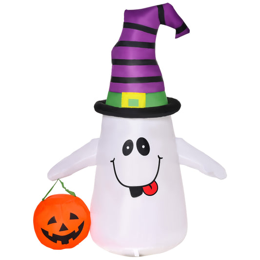 1.2m Witch Ghost Halloween Inflatable Decoration Lights Fan Outdoor Fun