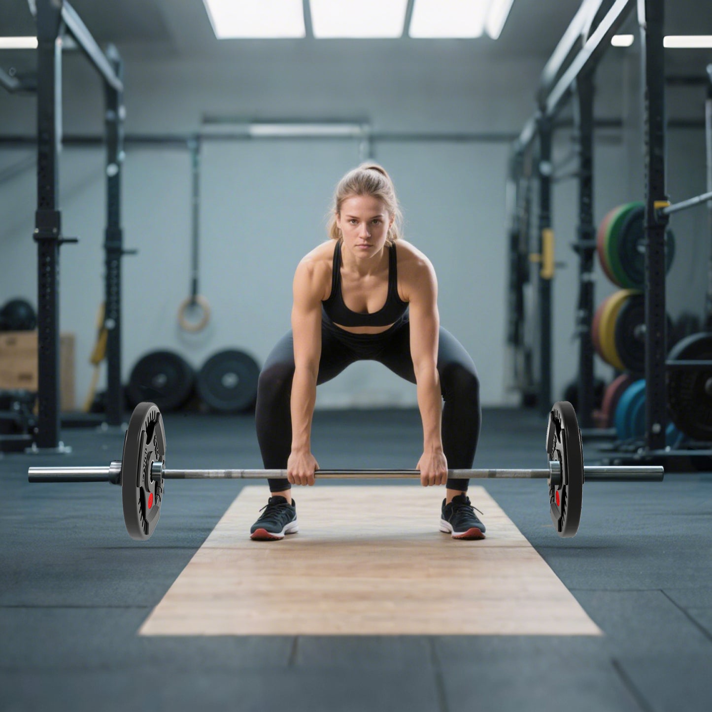 2 x 10kg Olympic Weight Plates, Weight Plate Discs with Tri-Grips