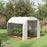 Polytunnel Greenhouse with PE Cover, Galvanised Steel Frame, White