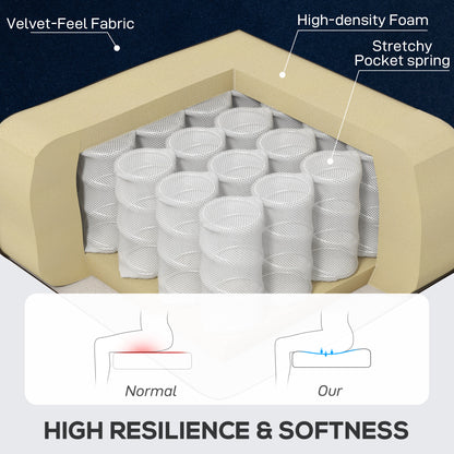 Accent Armchair Home Furniture Retro Tufted Club Fabric Dark Blue