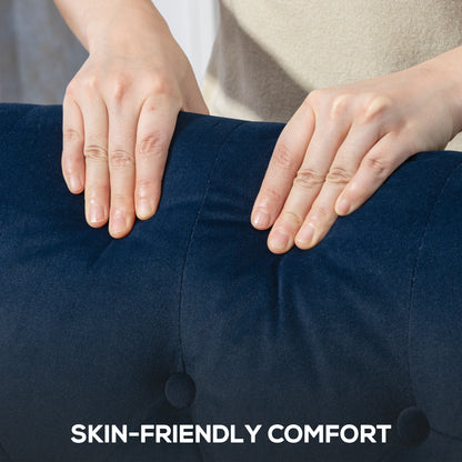 Accent Armchair Home Furniture Retro Tufted Club Fabric Dark Blue