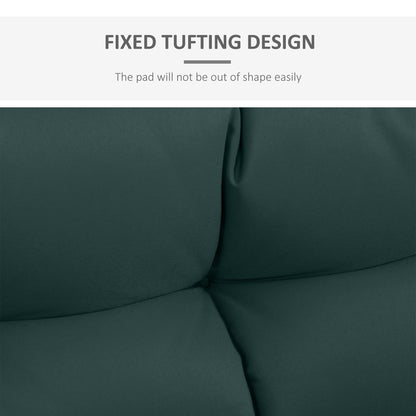 2Pcs Tufted Pallet Cushions Seat Pad Back Cushion Indoor Outdoor