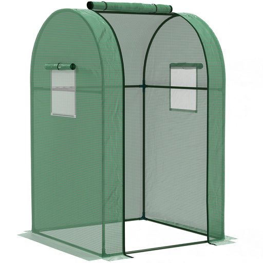 Tomato Greenhouse with Roll-up Door, 94 x 94 x 150cm, Green