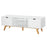 Particle Board 4-Compartment Media Unit White