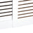 MDF Extendable Radiator Cover Cabinet Shelving Home Office Slatted Design White 139-208.5L x 20.5W x 82.5H cm