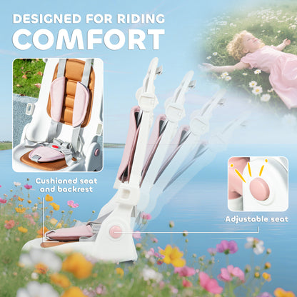 5 in 1 Foldable Kids Trike, Toddler Tricycle for 1-3 Years, Pink