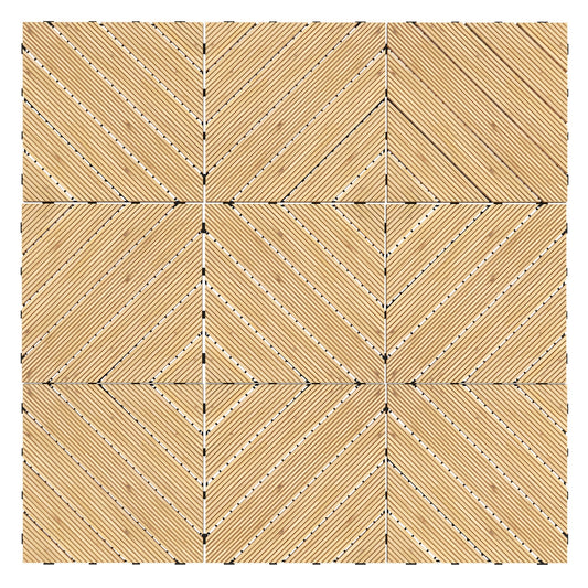 9 Pcs Garden Decking Tiles Wooden Outdoor Flooring Tiles for Patio, Balcony, Terrace, Hot Tub, Yellow