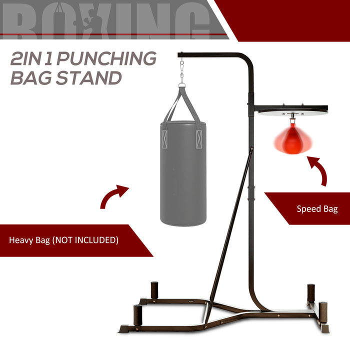 Free-Standing Speed Bag Platform, Adjustable Boxing Punch Bag, Black