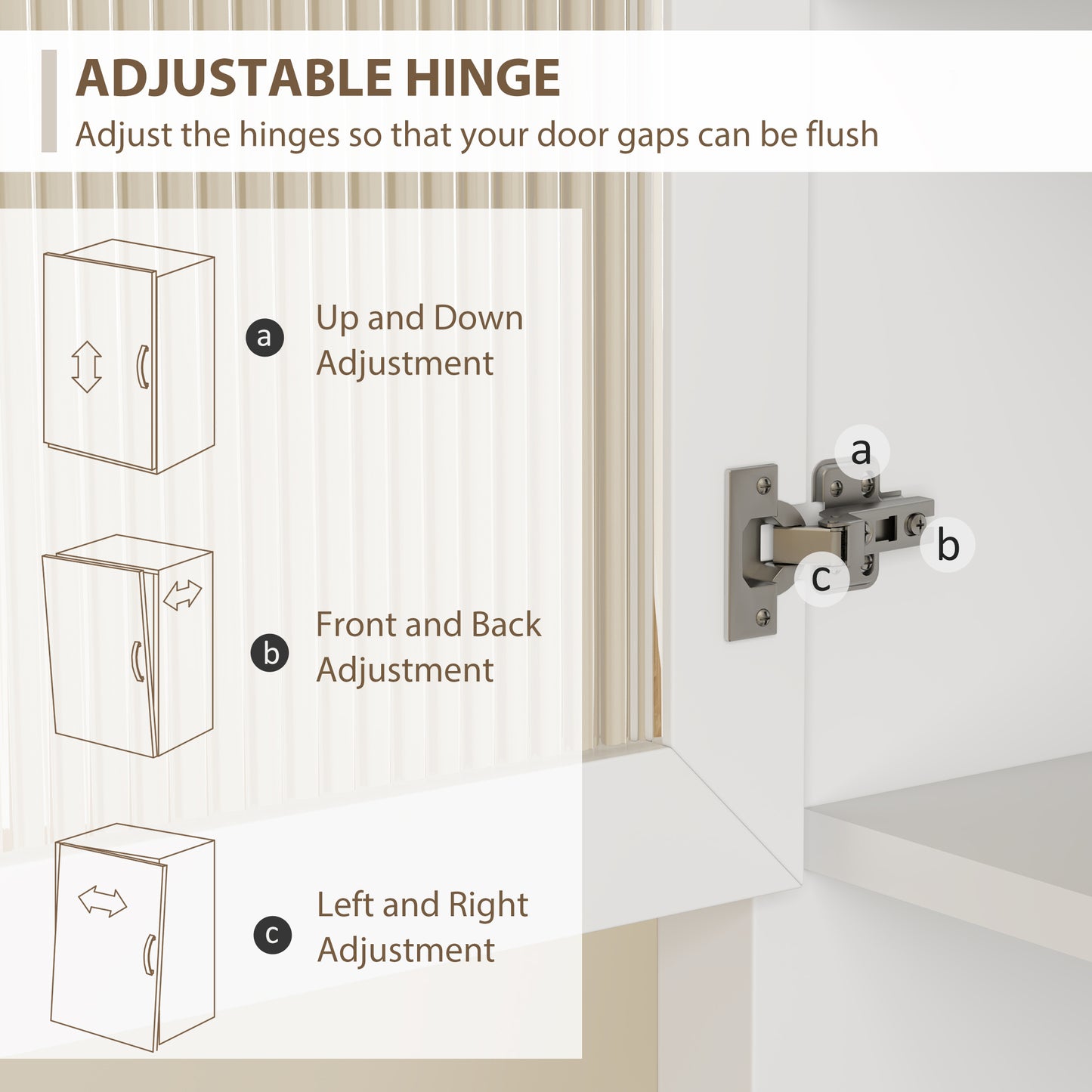 Kitchen Cupboard Storage Cabinet with Drawer, Doors and Shelves, White