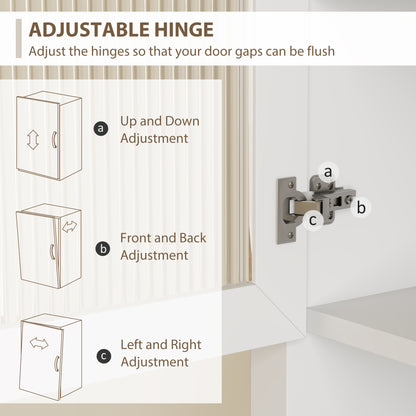 Kitchen Cupboard Storage Cabinet with Drawer, Doors and Shelves, White