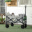 Folding Pull Along Cart Cargo Wagon Trolley with Telescopic Handle - Grey