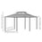 4m x 3(m) Metal Gazebo Canopy Party Tent Garden Pavillion Patio Shelter Pavilion with Curtains Sidewalls, Grey