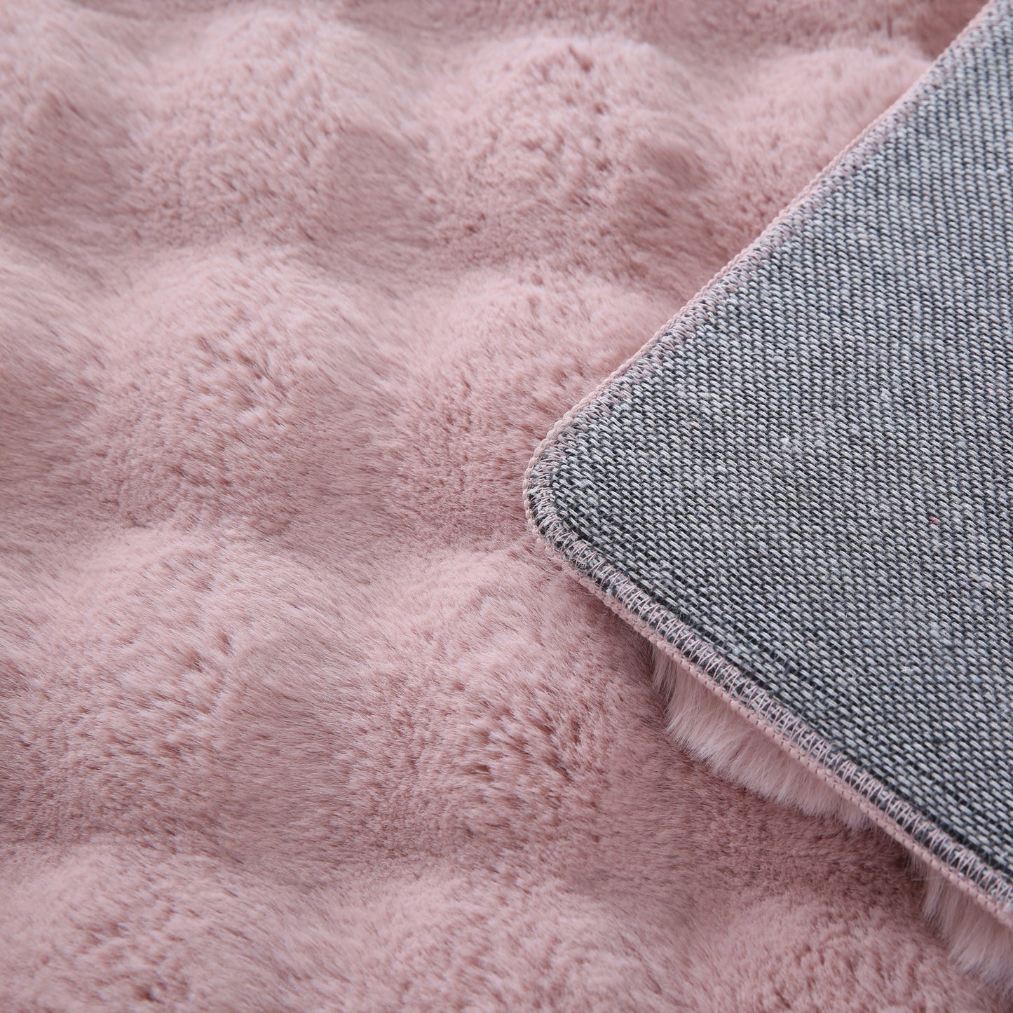 Orbie Plain Washable Living Room Area Rug with Ridge & Furrow Machine Carved Pattern - 5 Colours Available