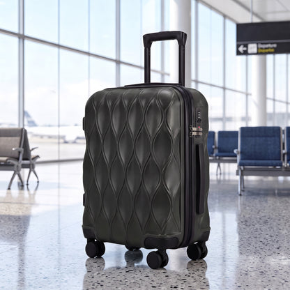 20Inch Suitcase Hard Shell Carry On Luggage with TSA Lock, Black