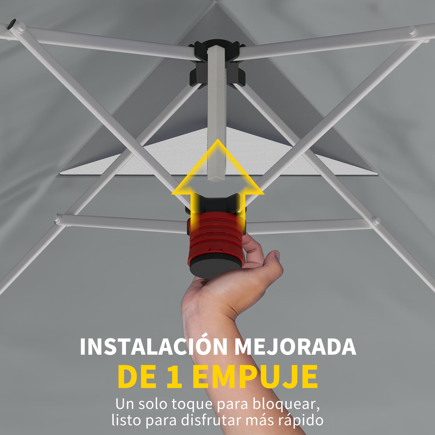 3x3 m Pop Up Gazebo w/ Wheels, One-Touch Party Tent, White