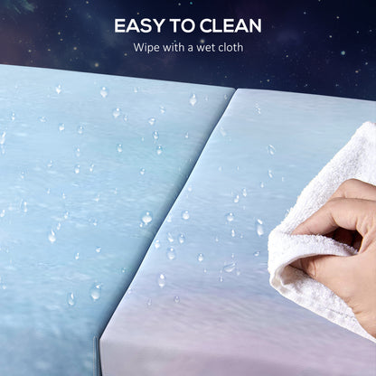 6FT Foldable Gymnastics Mat, Tri-Fold 2" Thick Crash Mat, Blue