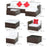 5-Seater Rattan Furniture Set- Brown/Milk White