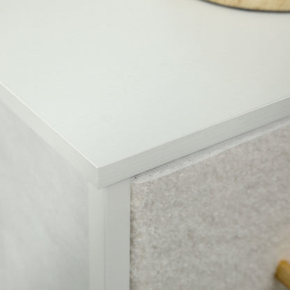 Chest of Drawers with 9 Drawers, Boucle Storage Organiser, Cream