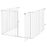 Dog Playpen, Foldable Dog Pen, Metal Rabbit Run, Pet Crate Fence with Door for Indoor and Outdoor, 90H x 123L x 102Wcm, White