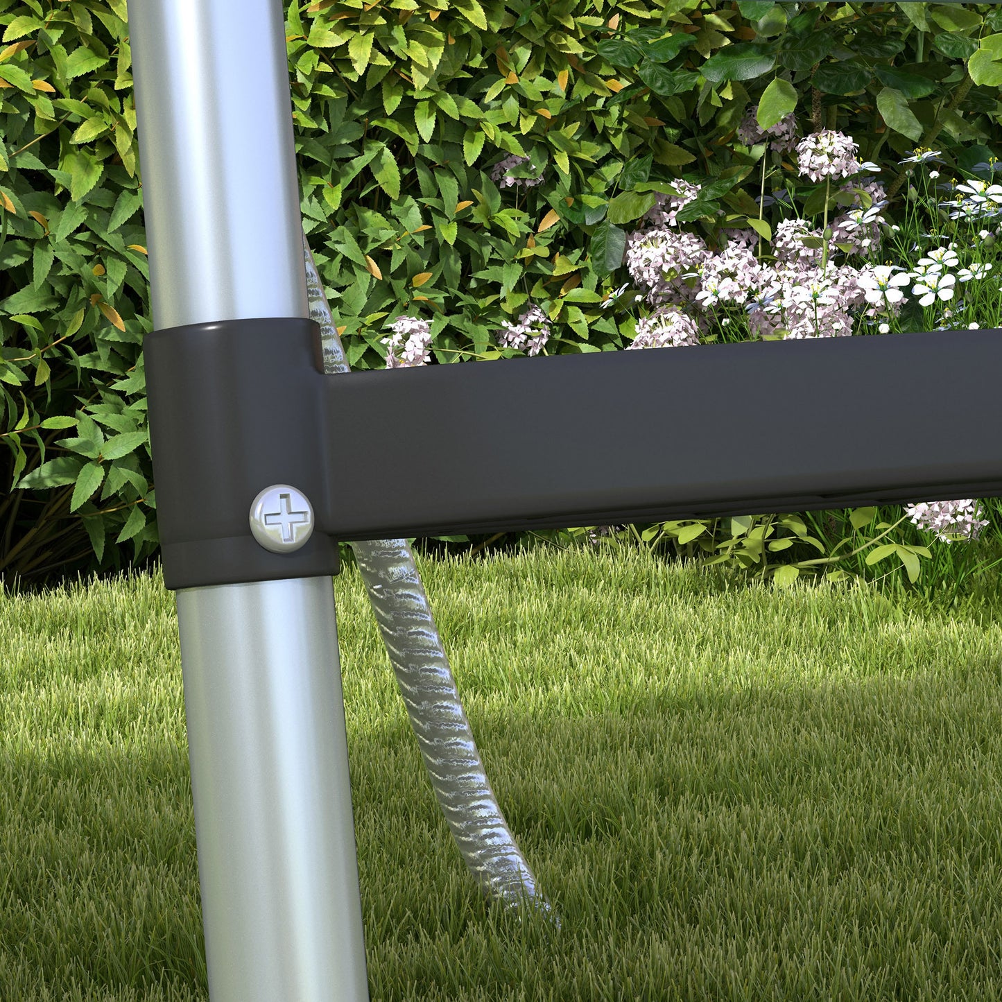 2 Steps/3 Steps Galvanised Steel Trampoline Ladder Climbing