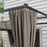 3 x 3(m) Retractable Pergola, Garden Gazebo Shelter with Curtains, for Grill, Patio, Deck, Grey