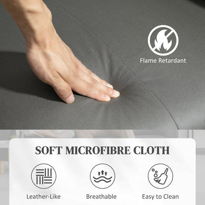 Recliner Armchair with Spring Cushion Adjustable Leg Rest Light Grey