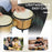 Wooden Bongo Drum Set w/ Sheepskin Drum Head, Percussion Instrument, Φ7.75" & Φ7" Drums, for Kids Adults, w/ Tuning Wrench