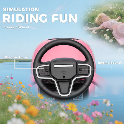 Land Rover Licensed Baby Push Car, 2-in-1 Ride on Car, Pink