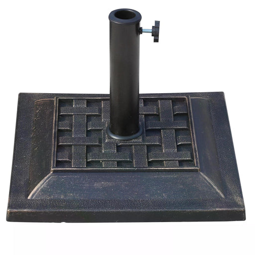 44 cm Square Garden Parasol Stand-Bronze Resin