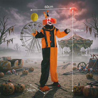 190 cm Life Size Animated Clown Halloween Decorations Outdoor Indoor