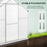 6 x 2.5ft Polycarbonate Greenhouse Walk-In Green House with Rain Gutter, Sliding Door, Window, Foundation, Silver