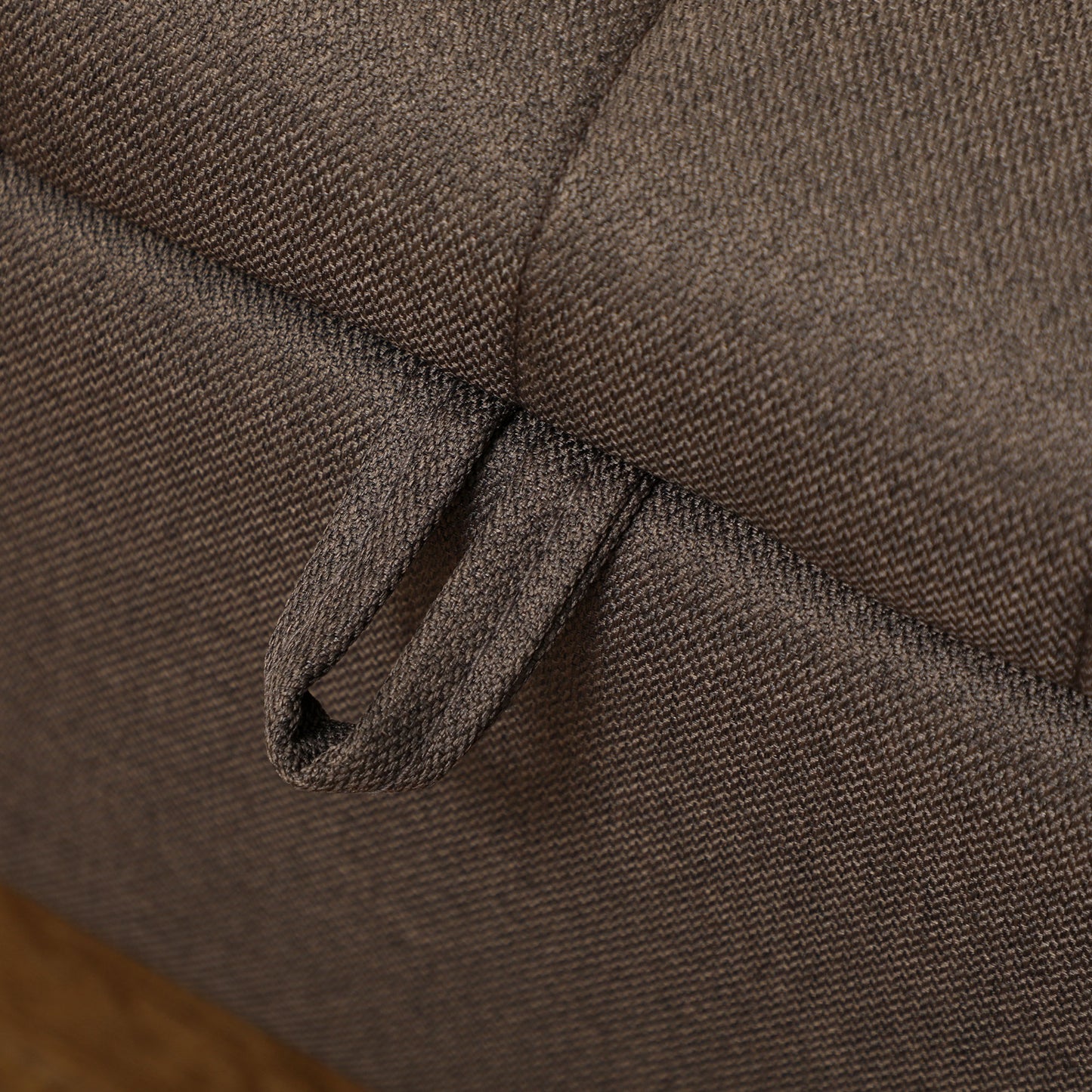 Storage Ottoman Bench, Linen Fabric Footstool with Steel Legs Brown