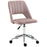 Mid-Back Swivel Home Office Chair Scallop Computer Chair Pink