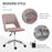 Mid-Back Swivel Home Office Chair Scallop Computer Chair Pink