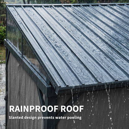 4.3 x 3 m Garden Pergola with Netting Curtains, Lean to Pergola