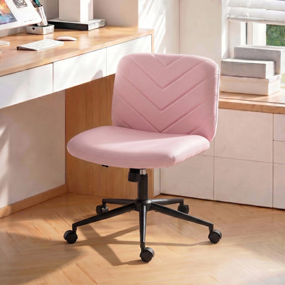 Criss Cross Legged Office Chair Height Adjustable Pink