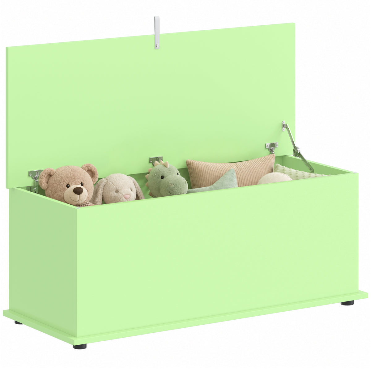 Storage Chest With Lid, 114L Storage Box, Green