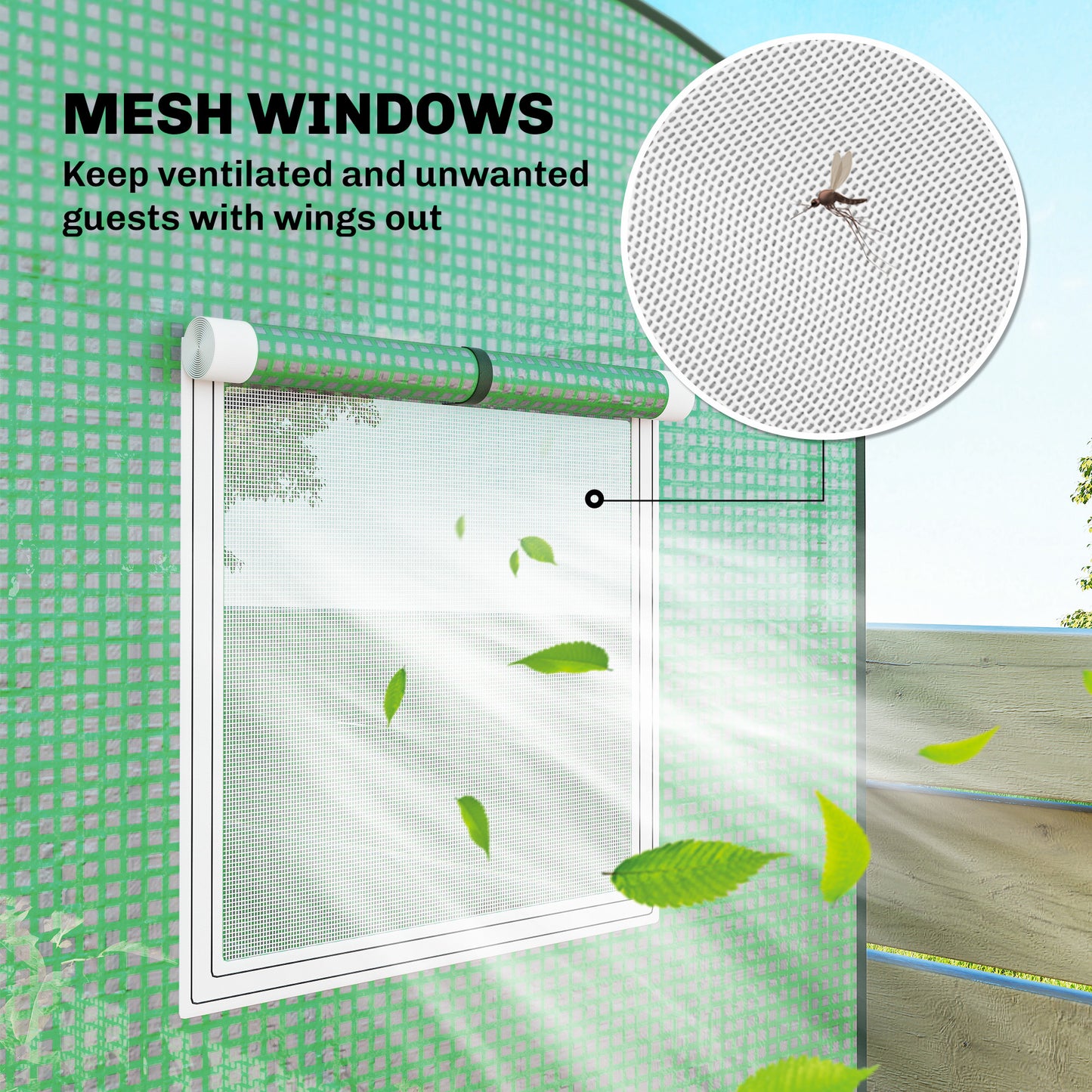 Mini Greenhouse, Portable Indoor Outdoor Green House with PE Cover