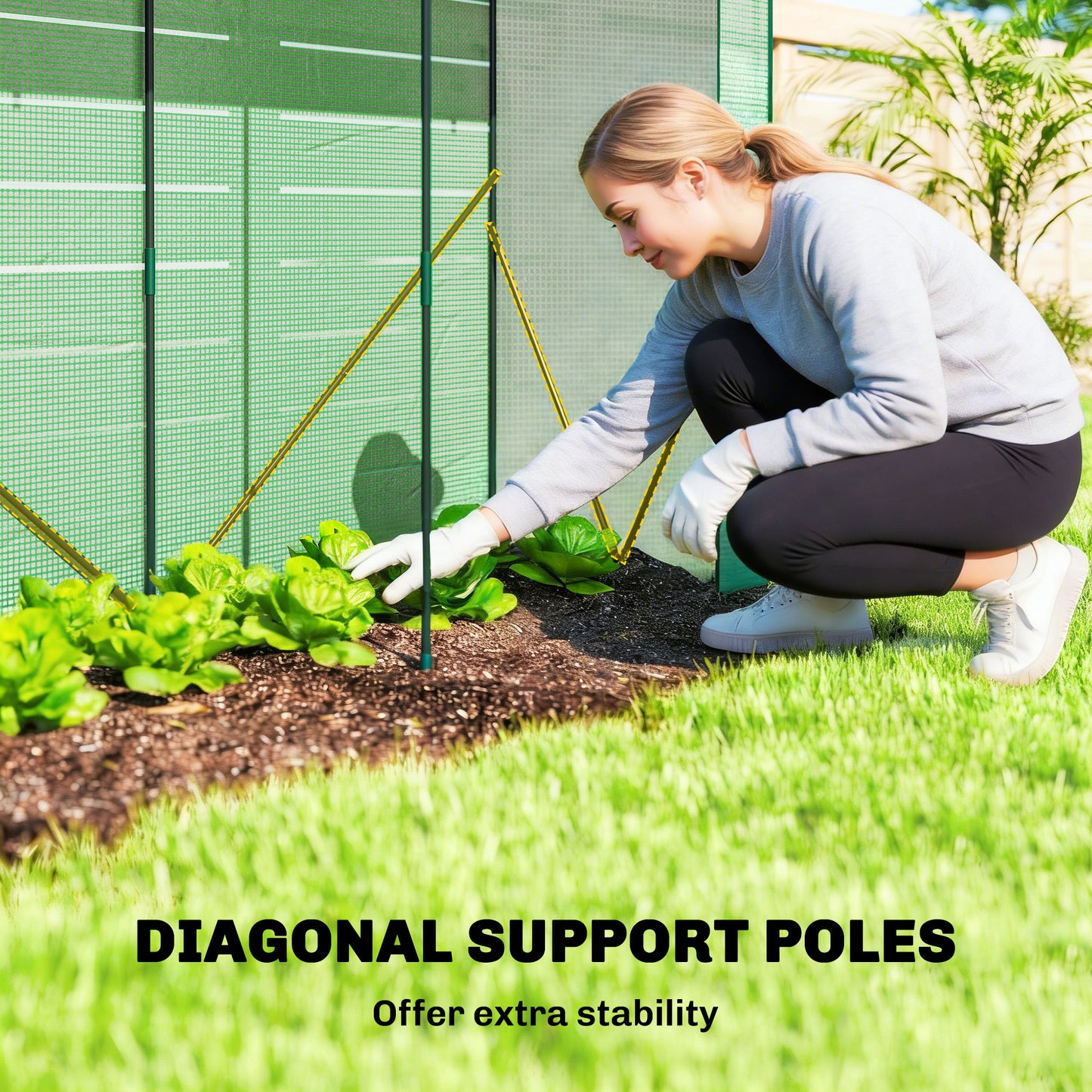 Mini Greenhouse, Portable Indoor Outdoor Green House with PE Cover