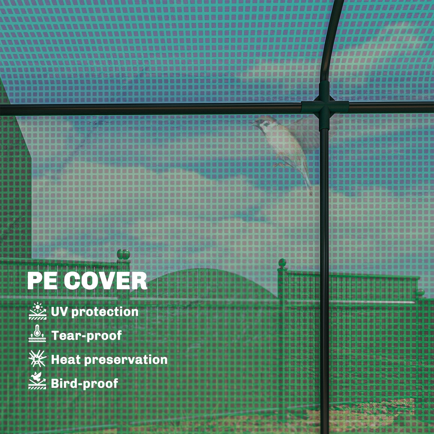 Mini Greenhouse, Portable Indoor Outdoor Green House with PE Cover