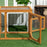 Wooden Chicken Coop with Perches, Doors, Combinable Design, for 2-4 Chickens - Natural Wood Colour