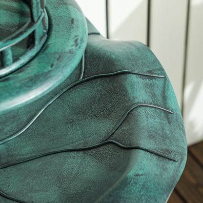 3-in-1 Garden Bird Bath, Birdbath with Large Water Basin, Green